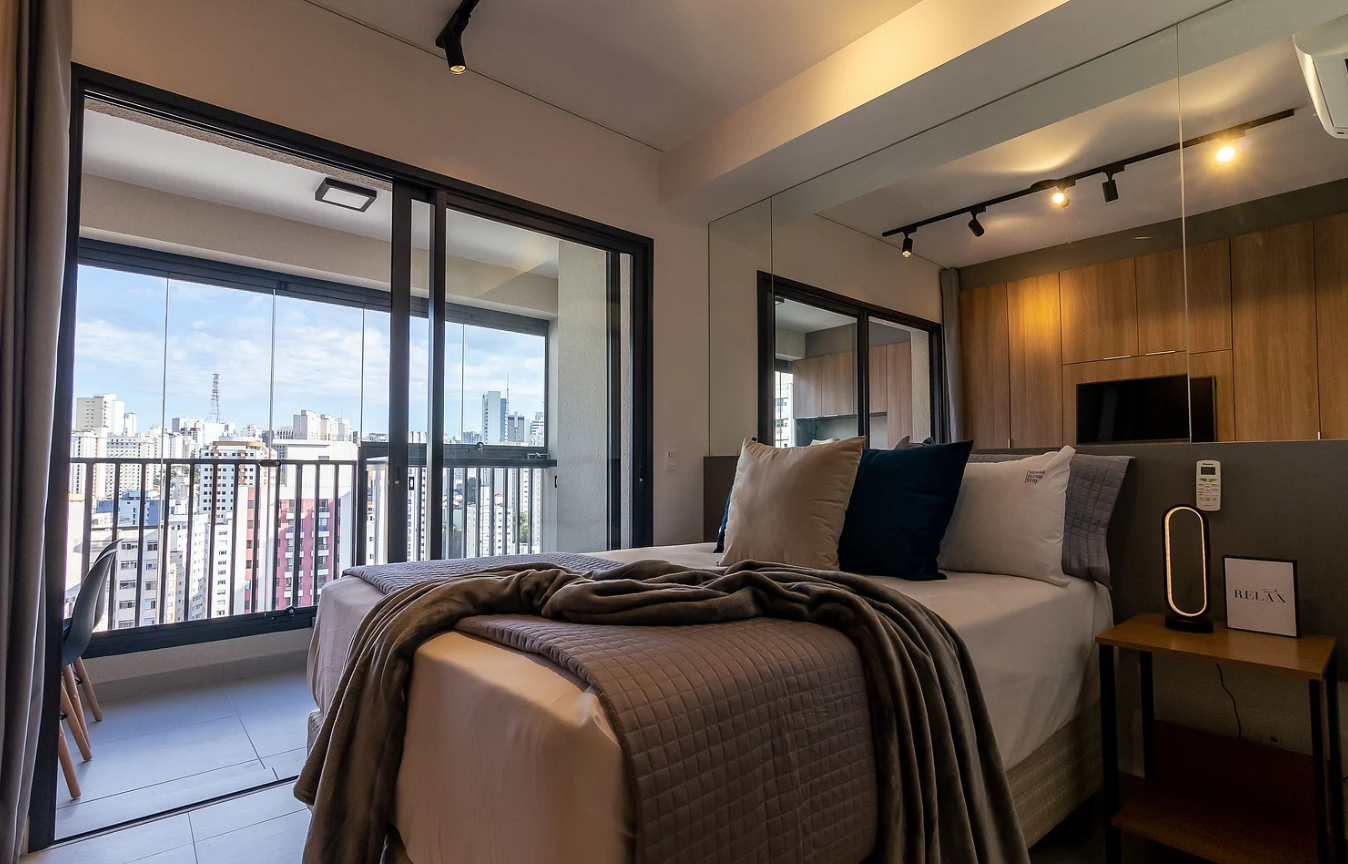 STUDIO MOBILIADO 24m² no JARDINS