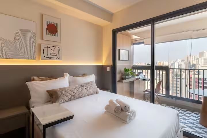 STUDIO MOBILIADO 24m² no JARDINS